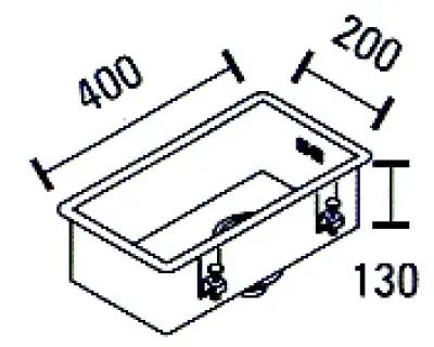 ABK Bingara kleine rvs spoelbak 20x40cm vlakinbouw onderbouw en opbouw BIN20FVI