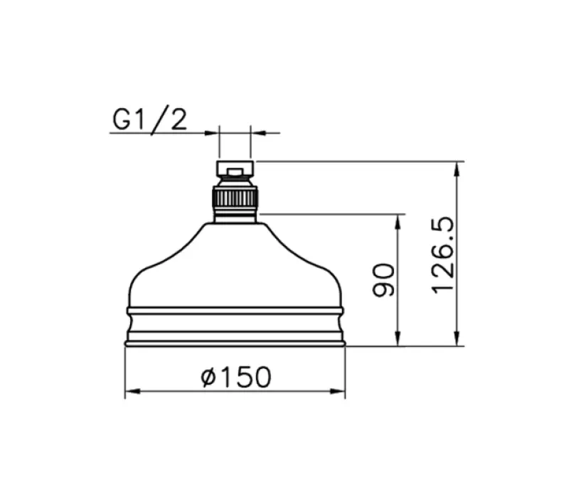 Huber Nostalgische Regendouche 15cm Chroom 05.SO.01H.CR
