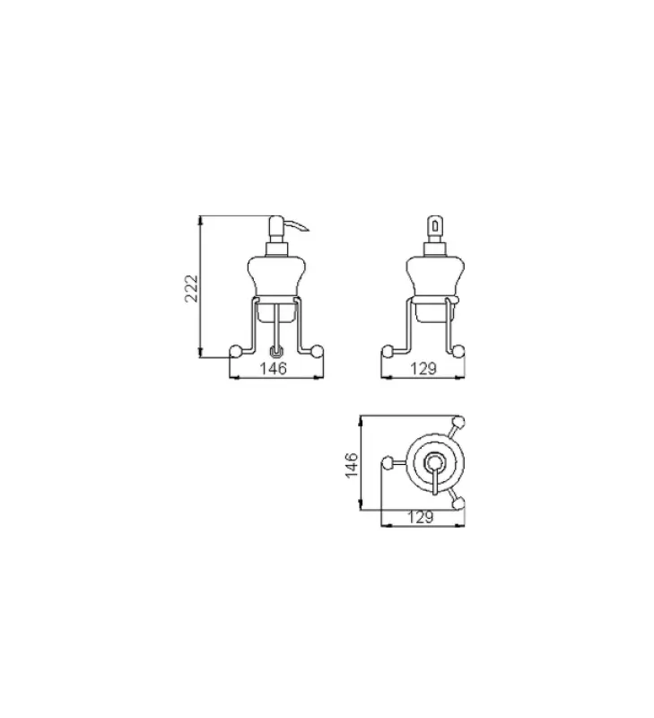 Huber Croisette Klassiek Zeepdispenser Chroom-Keramiek 4030.01H.CR