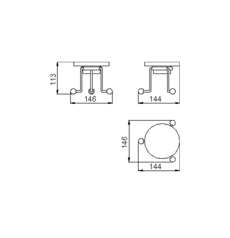Huber Croisette Klassiek Zeephouder Chroom-Keramiek 4028.01H.CR 