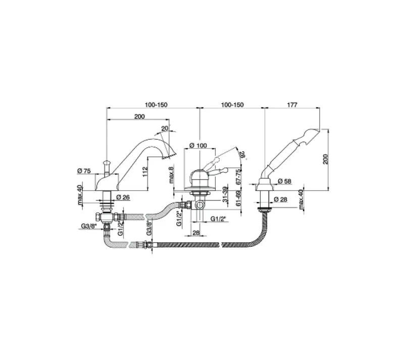 Cisal Arcana Royal Badkraan badrandmontage Chroom AY00126021