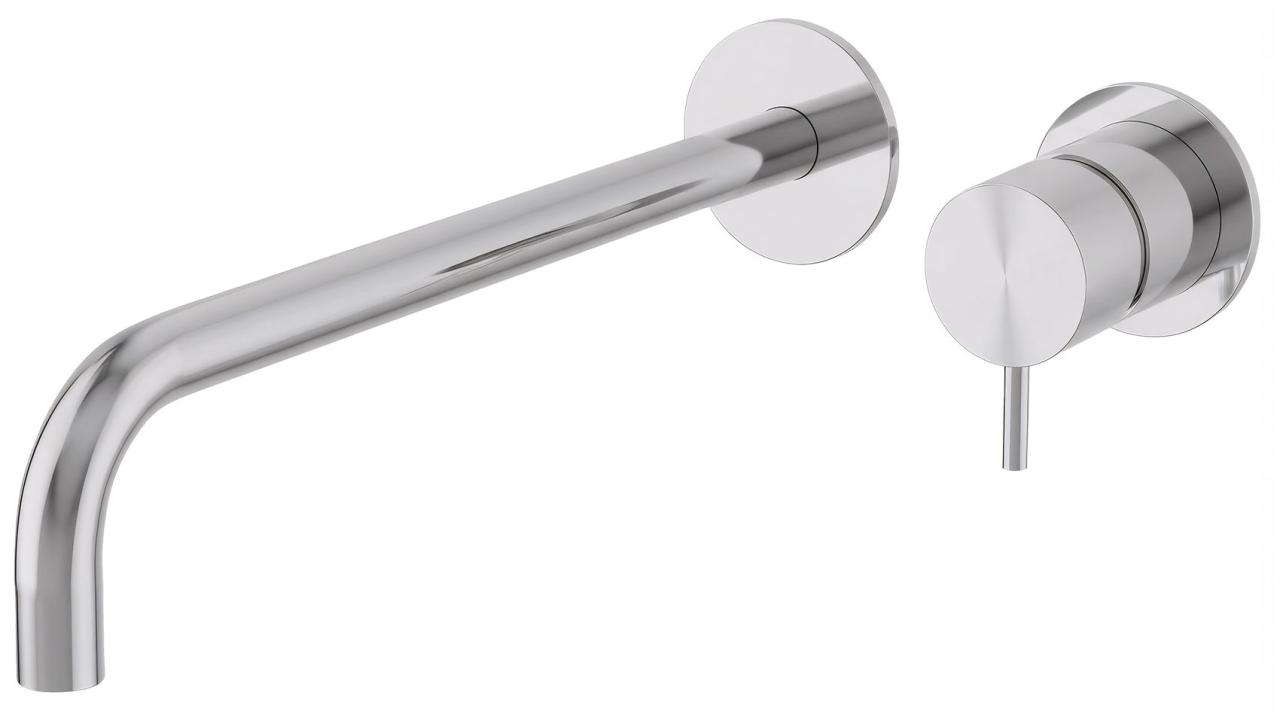 Waterevolution Flow inbouw wastafelkraan chroom met uitloop 25cm T116B01-25