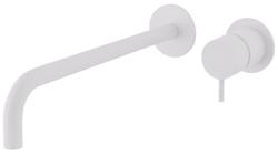 Waterevolution Flow inbouw wastafelkraan mat wit met uitloop 25cm T116BBR-25