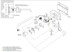 Waterevolution Flow inbouw wastafelkraan met afdekplaat mat wit met uitloop 25cm T1161BBR-25