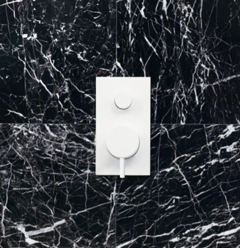 Waterevolution Flow inbouw douchethermostaat met 2 uitgangen mat wit T132TBBR