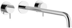 Waterevolution Flow 3-gats inbouw wastafelkraan chroom met uitloop 25cm 1208511212