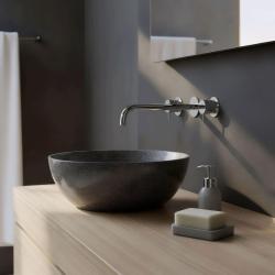 Waterevolution Flow 3-gats inbouw wastafelkraan chroom met uitloop 25cm 1208511212