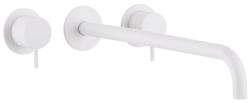 Waterevolution Flow 3-gats inbouw wastafelkraan mat wit met uitloop 25 T1163FBR-25