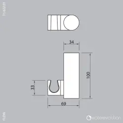 Waterevolution Flow badgarnituur mat wit T1622BR