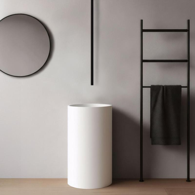 Waterevolution Flow plafond wastafelkraan uitloop mat zwart T1678PR