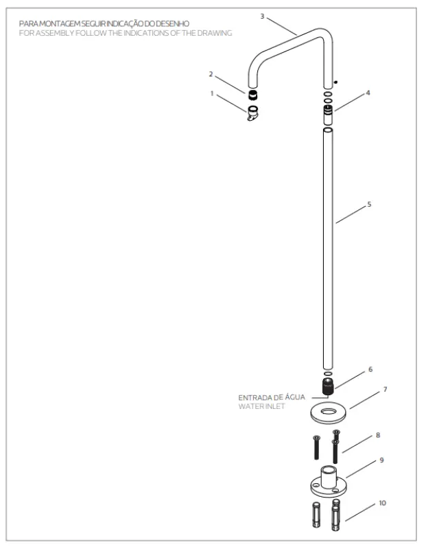 Waterevolution Flow vrijstaande baduitloop staand mat wit T1672H24BR