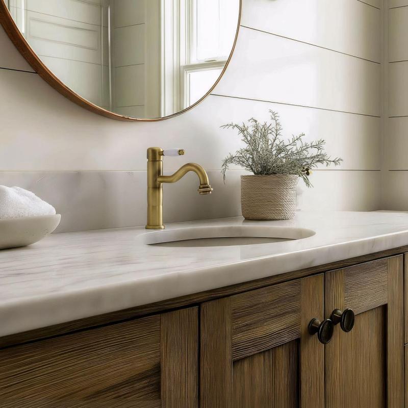 PB Classic klassieke wastafelkraan pilar brons 1208592572