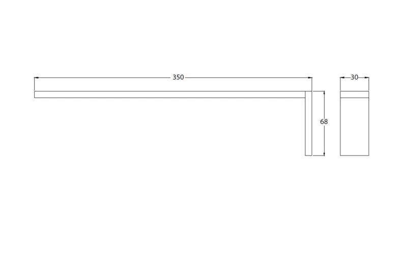 Waterevolution Deep handdoekhouder 35cm RVS A215IE