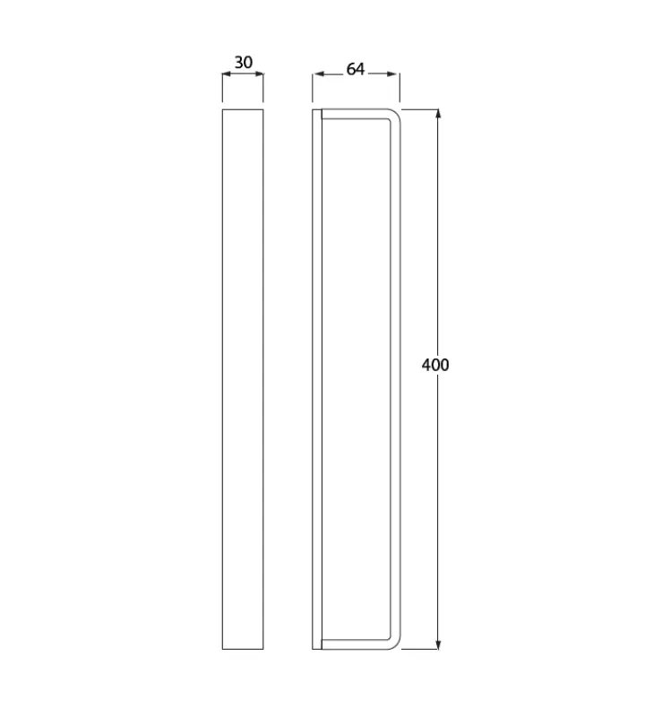 Waterevolution Deep verticale handdoekhouder 40cm mat zwart A216PR