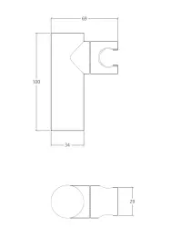 Waterevolution Flow verstelbare handdouchehouder chroom T162301