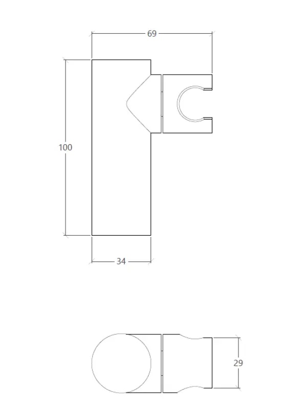 Waterevolution Flow verstelbare handdouchehouder mat wit T1623BR