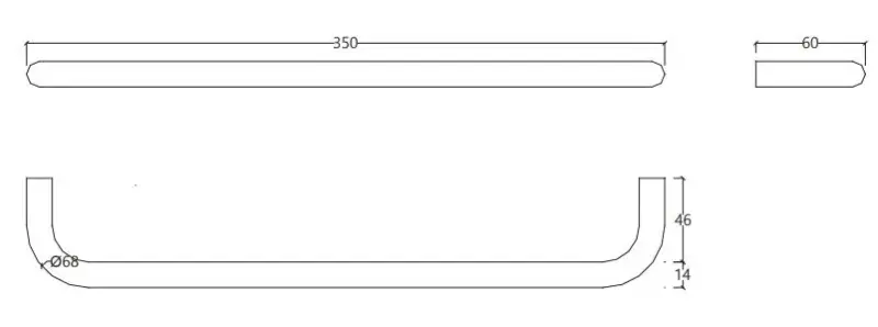 Waterevolution flow handdoekhouder 35cm Chroom A11101