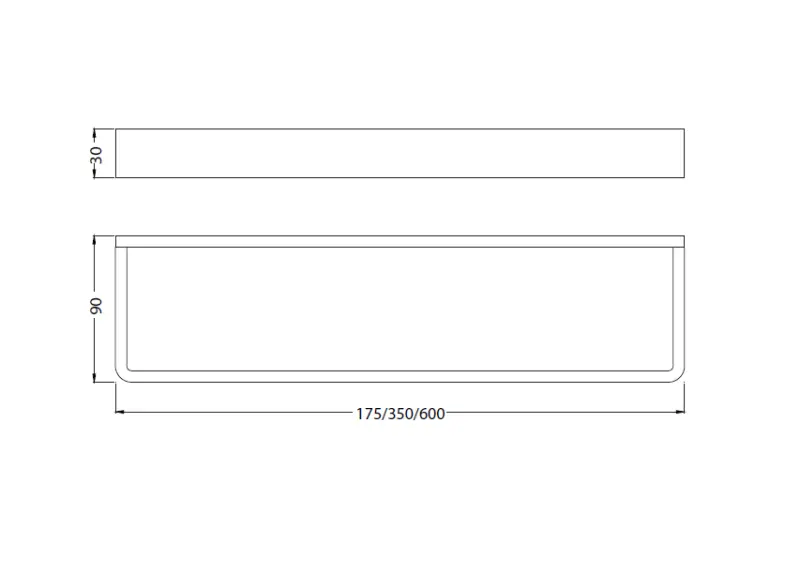 Waterevolution Deep handdoekhouder 60 cm mat wit A212BR