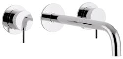 Waterevolution Flow 3-gats Inbouw Wastafelkraan Chroom met uitloop 15 cm T1163F01-15