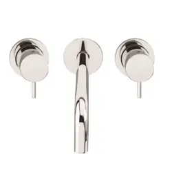 Waterevolution Flow 3-gats inbouw wastafelkraan chroom met uitloop 15cm T1163F01-15