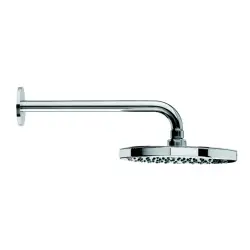 Waterevolution Flow hoofddouche 200mm met muuraansluiting Geborsteld Messing T1641LE