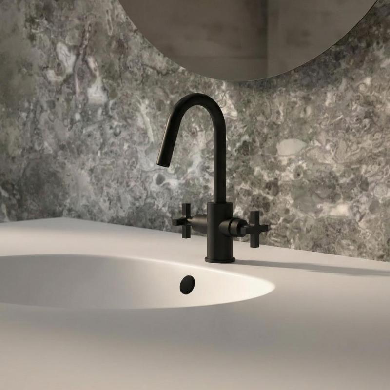 Waterevolution Cruz washbasin tap matt black 1208916592