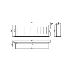 Caressi CACSD37 zwart 35cm inzetbak restenbak RVS 1208920598