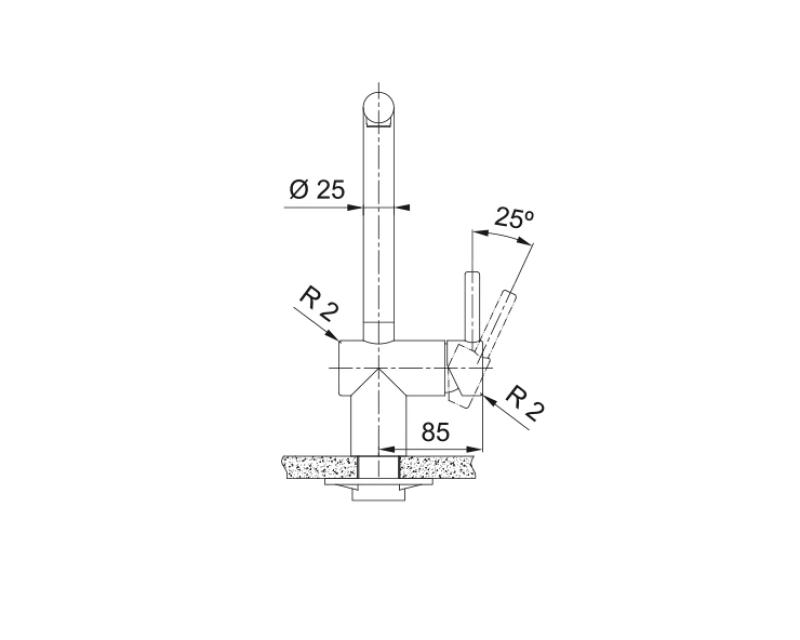 Franke Atlas Neo keukenkraan draaibare uitloop geborsteld mat zwart 115.0550.424