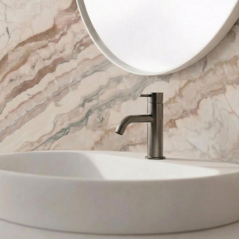 Waterevolution Flow PVD-coated brushed gunmetal sink faucet T110GME