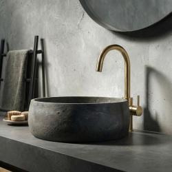 Waterevolution Flow wastafelkraan hoog model geborsteld messing T1121FULE