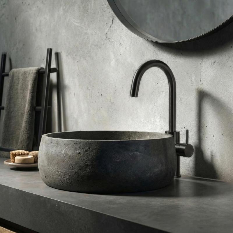 Waterevolution Flow basin tap high model PVD gun metal T1121FGME