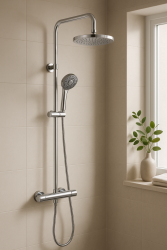 DEMM Shower douchecombinatie thermostaat met regendouche chroom 1208946965