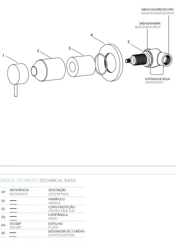Waterevolution Flow inbouw 2-weg omsteller ronde rozet gun metal T1482S.GME