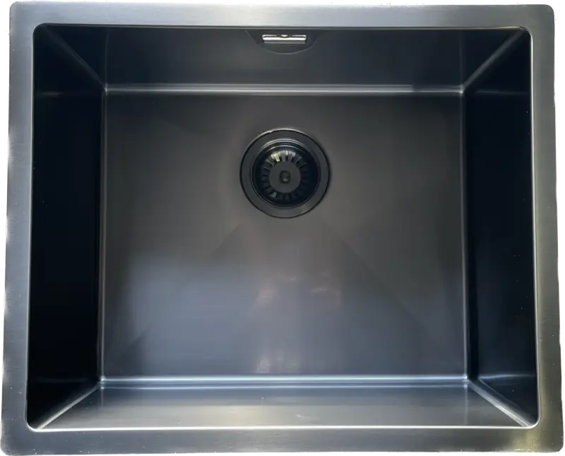 Ausmann Mosel RVS spoelbak antraciet kleur PVD Gun Metal 50x40 onderbouw vlakbouw en opbouw 067113