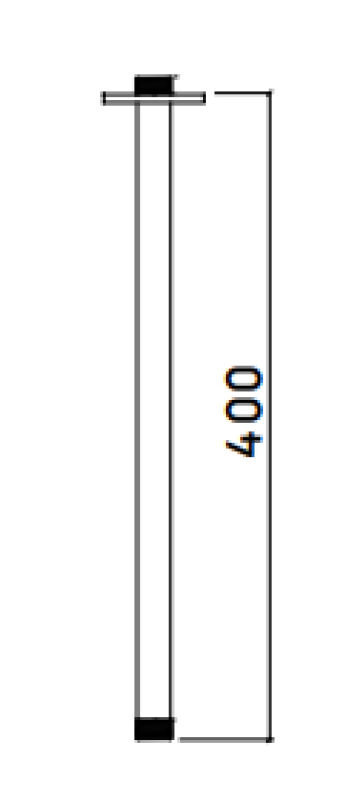 Waterevolution plafondsteun 40cm volledig RVS T164540IE