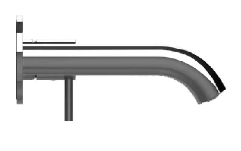 SB Round inbouw wastafelmengkraan mat wit 102mm