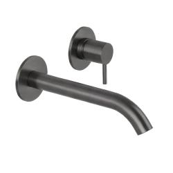 SB Round inbouw wastafelmengkraan gun metal PVD 162mm