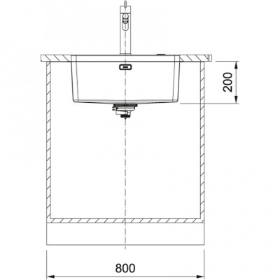 Franke Mythos MYX 110.55 rvs spoelbak 55x40cm onderbouw 122.0638.200