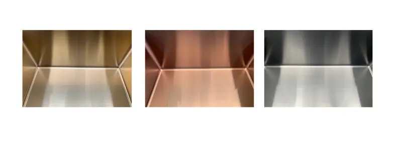 Ausmann Weser RVS spoelbak antraciet kleur PVD Gun Metal 45x51 met kraangat onderbouw vlakbouw en opbouw 067120