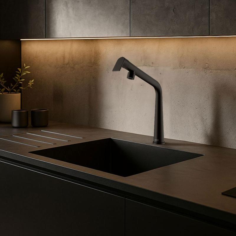 Franke Icon Keukenkraan mat zwart met draaibare uitloop 115.0625.187