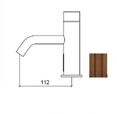 Waterevolution Flow elektronische wastafelkraan infrarood op 230volt PVD koper T110EECPE