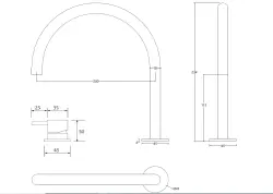 Waterevolution Flow 2-gats wastafelkraan chroom met lage U 113mm uitloop T1121U01