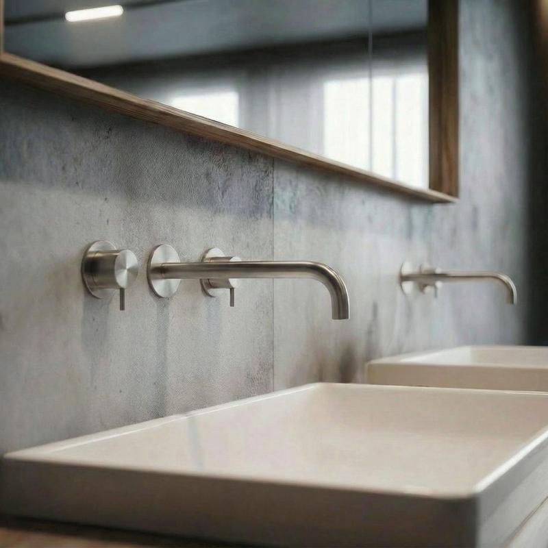 Waterevolution Flow 3-gats Inbouw Wastafelkraan Volledig RVS met uitloop 21 cm T1163FIE-21