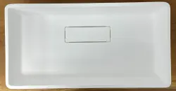 Solid-S City opbouwwastafel kom mat wit 62x32cm met verdekte afvoer 1208954250