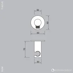Waterevolution Flow badgarnituur compleet met muuraansluiting volledig PVD Gun Metal T1621GME