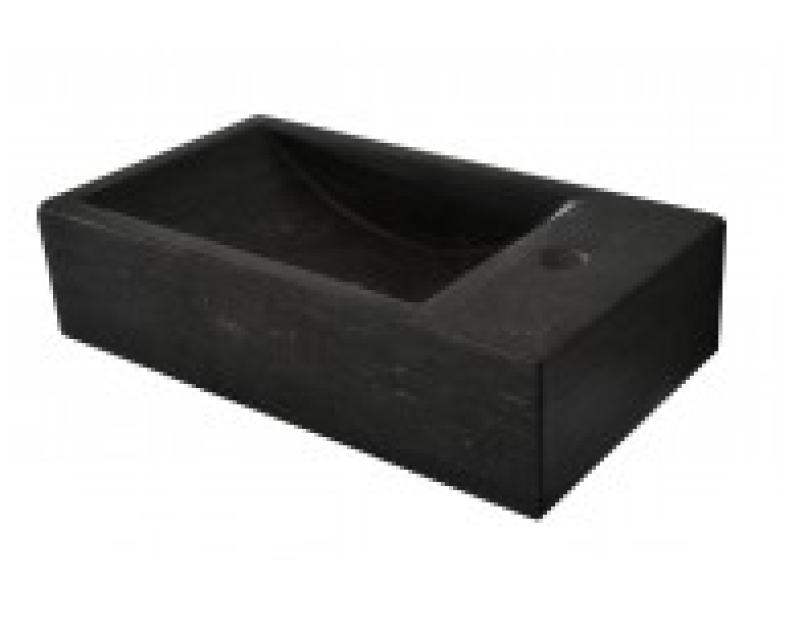 OUTLET Aquadesign hardsteen fontein 40x22x10 kraangat rechts 1208910972