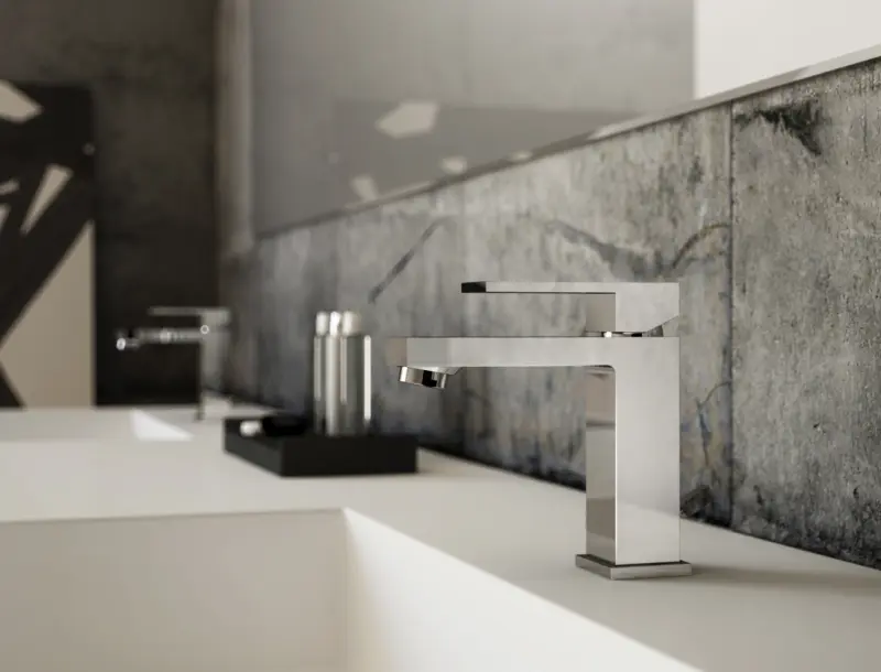 PB Kiki 1-gats hoge wastafelmengkraan voor waskommen mat zwart