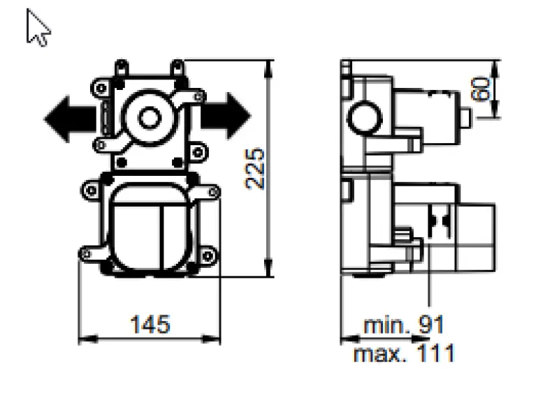 SB 316 AESTHETICS Round Inbouw thermostaatkraan met 2 uitgangen / stop-omstelkraan PVD goud geborsteld 1208954908