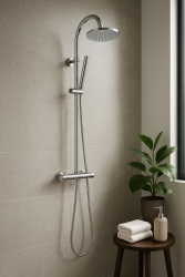 Aquadesign Orly doucheset thermostaat met regendouche chroom