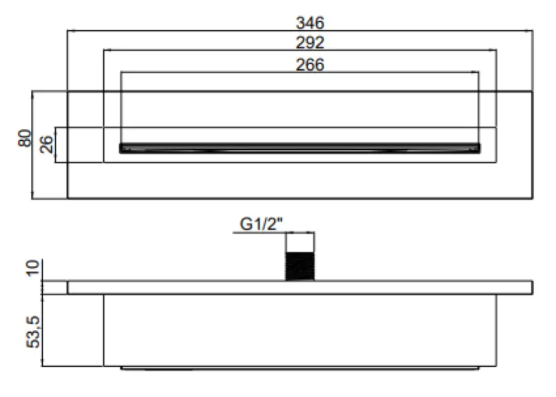 SB Waterval 316 bad uitloop inbouw volledig RVS 1208955342